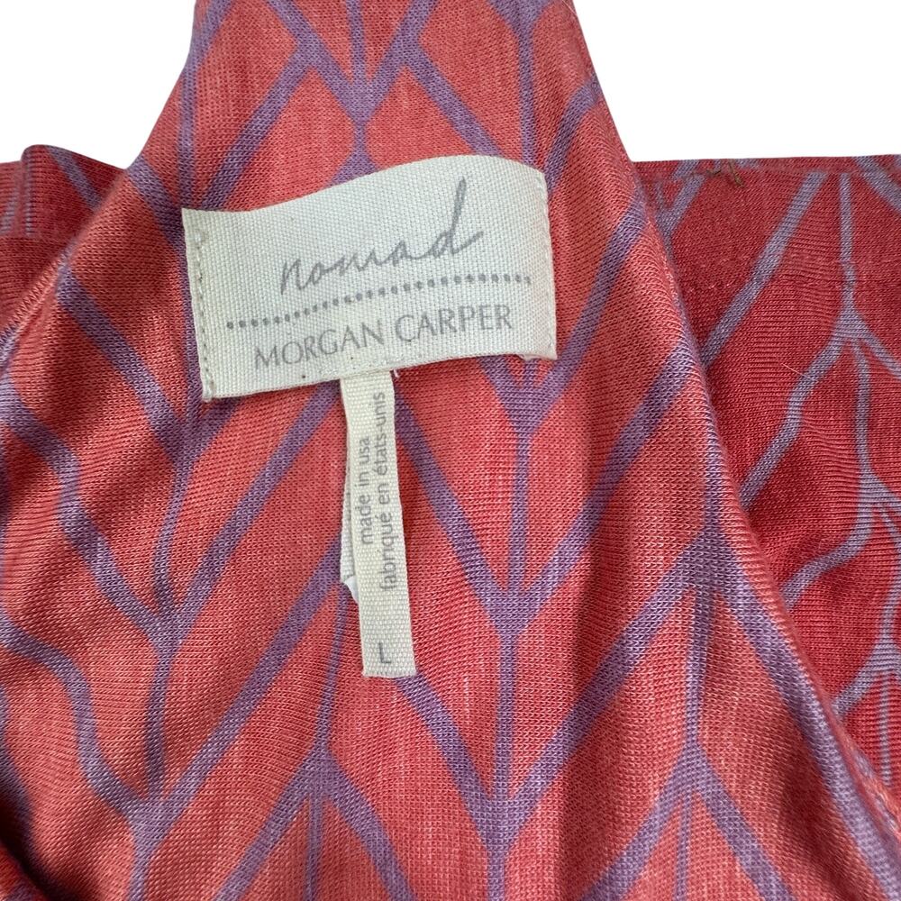 Nomad Morgan Carper Geo Print Super Soft Blousen Maxi Dress Women's Size Large - Picture 10 of 12